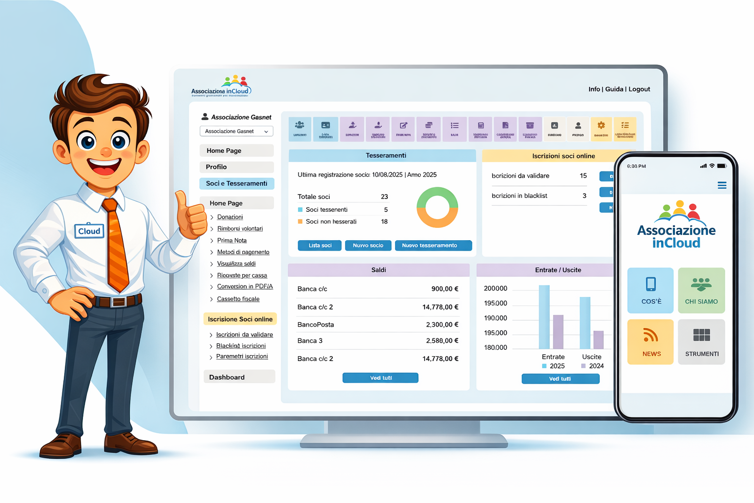 Portali In Cloud | ASSOCIAZIONI - Fidelizza i tuoi soci